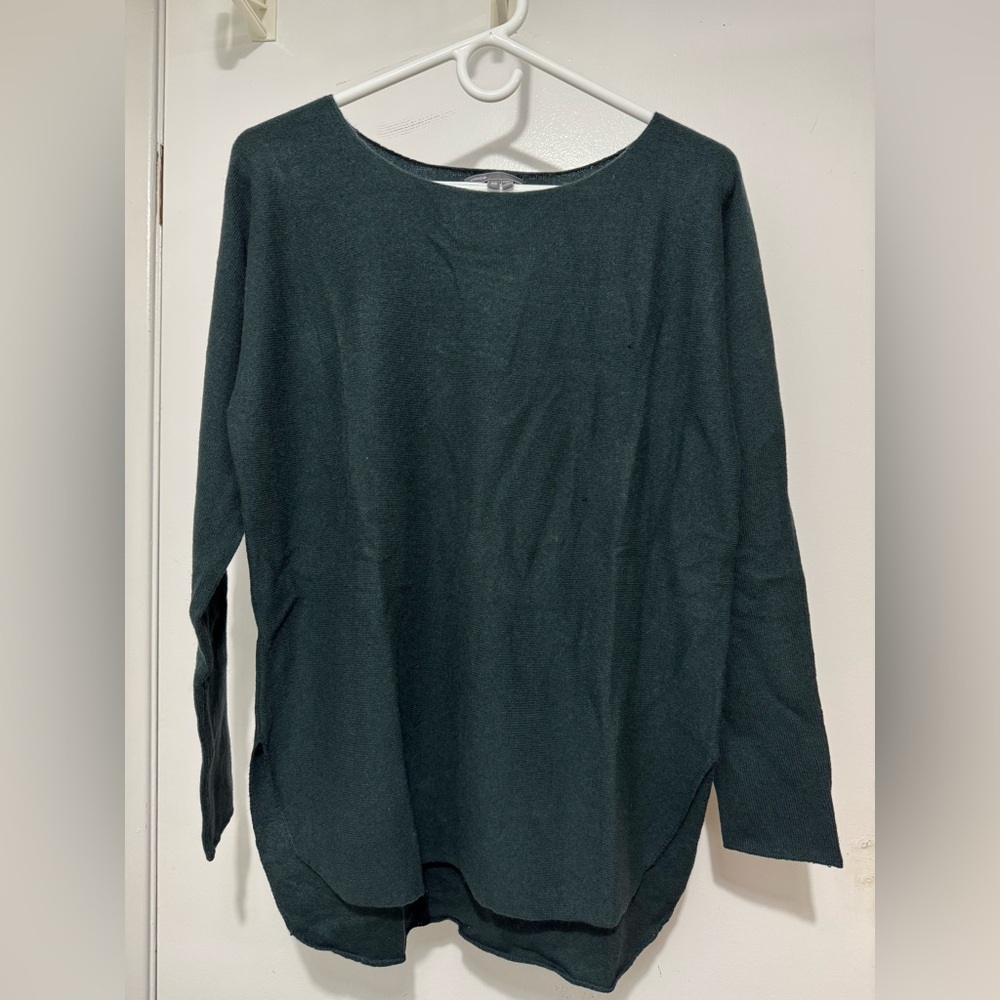 Vince Boatneck Long Sleeve Wool Cashmere Spruce Green Sweater XS